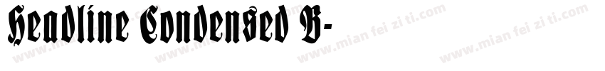 Headline Condensed B字体转换